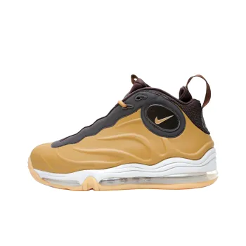 Nike Total Air Foamposite Ma Anti Slip Wear Resistant Mid Top Vintage Basketball Shoes Unisex Brown