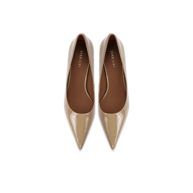 HARSON High Heels Women's Black/Milk Tea-2