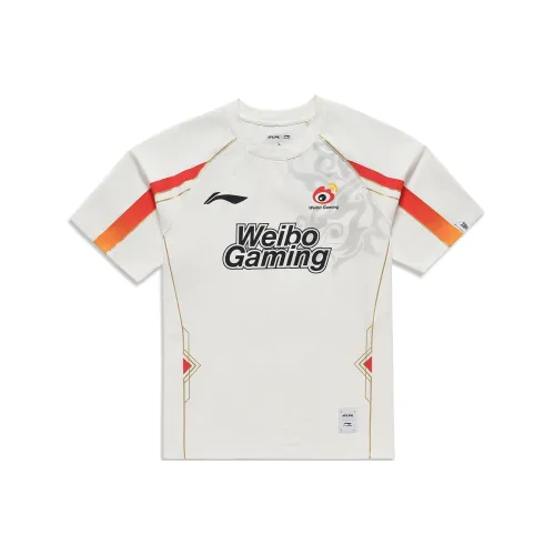 LiNing Sports Life Collection T Shirt 2024 Season WBG Team Unisex Ivory