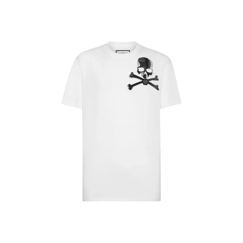 PHILIPP PLEIN Logo Plaque Crewneck T Shirt-0