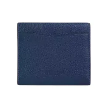 COACH Leather Wallet Mini Men's Dark Blue
