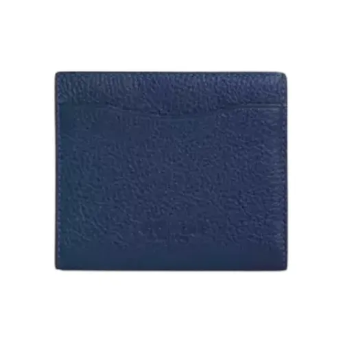 COACH Leather Wallet Mini Men's Dark Blue