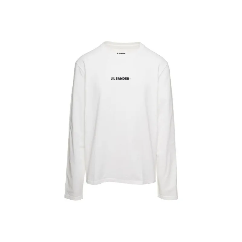 JIL SANDER + Logo Printed Long Sleeved T Shirt-0