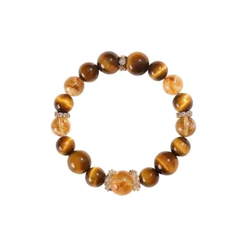 ZUIWENGLANGYASHANWENCHUANG Tiger's Eye Stone Bracelets Unisex