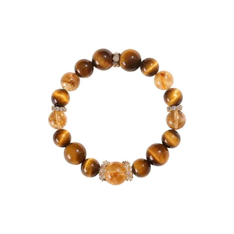 ZUIWENGLANGYASHANWENCHUANG Tiger's Eye Stone Bracelets Unisex-0