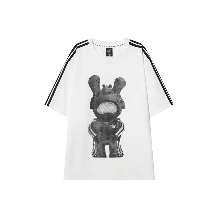 TCH T Shirt Unisex White With Black Logo-0