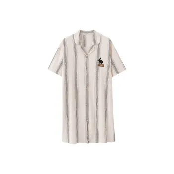 XIAFENYAN Nightgown Women's Apricot