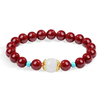 MAGICPOLE Reconstructed Cinnabar Bracelets Women's