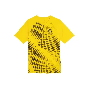 PUMA Borussia Dortmund T Shirt Men's Electronic Yellow Black
