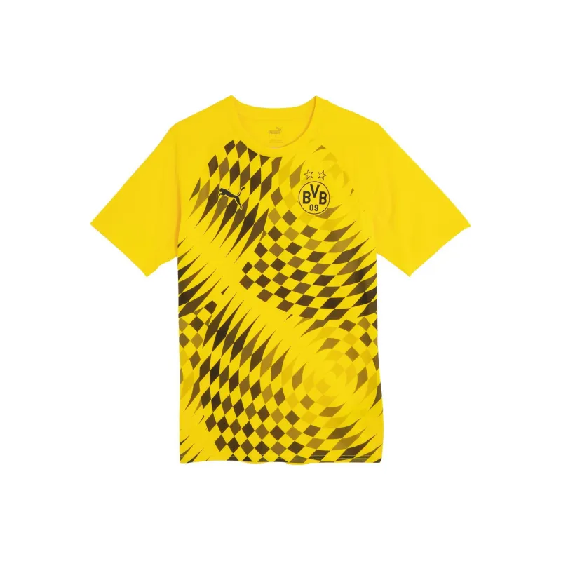 PUMA Borussia Dortmund T Shirt Men's Electronic Yellow Black-0
