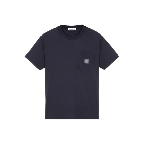 STONE ISLAND T Shirts Men Dark Blue