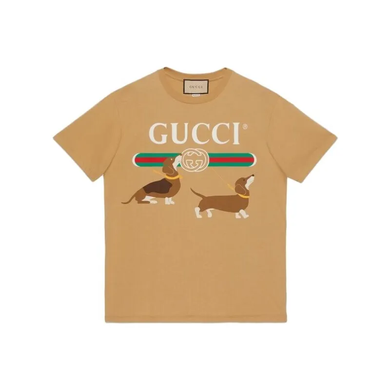 GUCCI T Shirts Men Brown-0