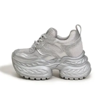 Milan Love Song Breathable Lightweight Height Increasing Low Top Chunky Sneakers Women's