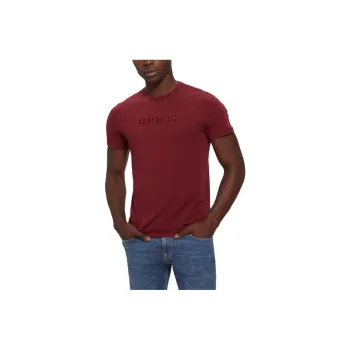 GUESS Embroidered Logo Tee T-Shirt Men's Red