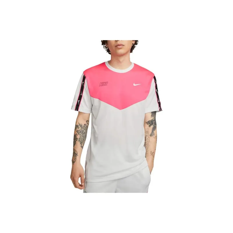 Nike T-Shirts Men White Pink-0