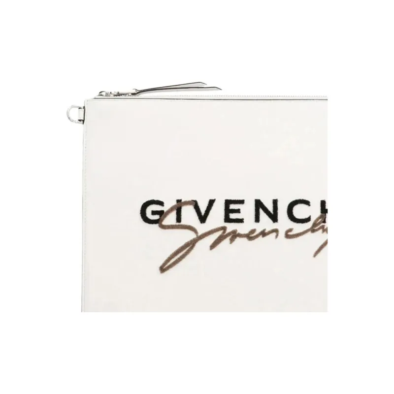 Givenchy Cow Leather Clutch Women's White-5