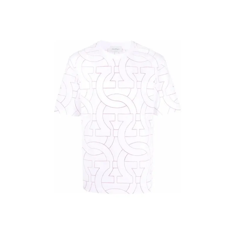 Ferragamo T-Shirts Men White-0