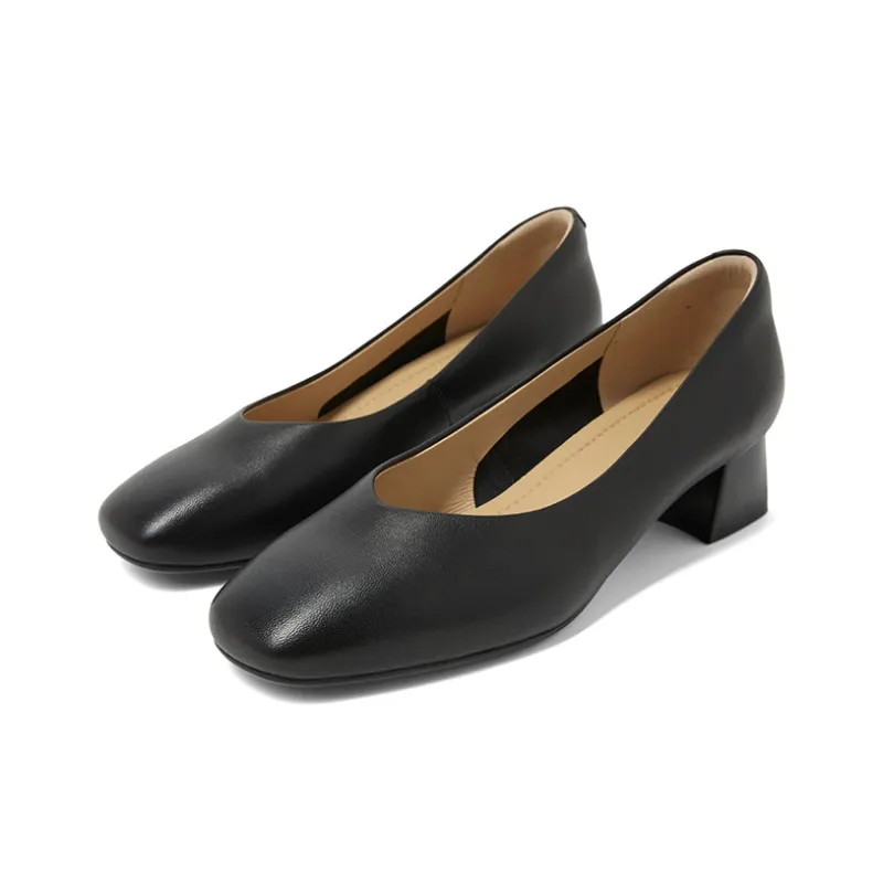 COMELY Chunky Heel High Heels 4cm Women's-7