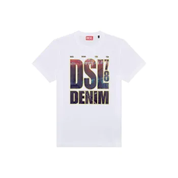 DIESEL DSL78 Denim Printed Crewneck T Shirt