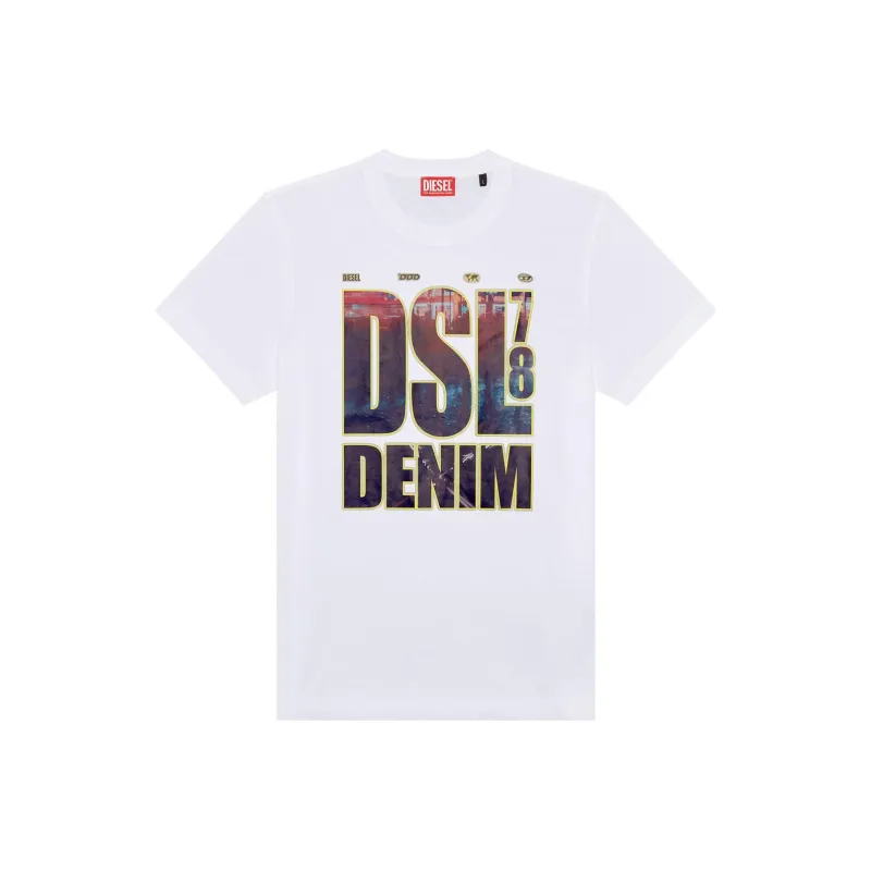DIESEL DSL78 Denim Printed Crewneck T Shirt-0