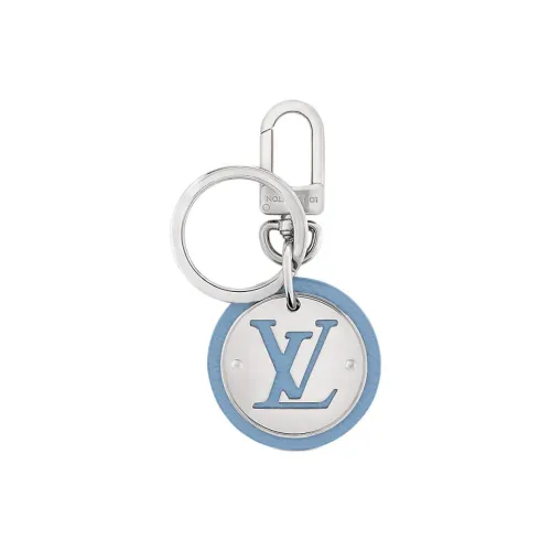 LOUIS VUITTON Leather Charm Bag Accessory Unisex Blue