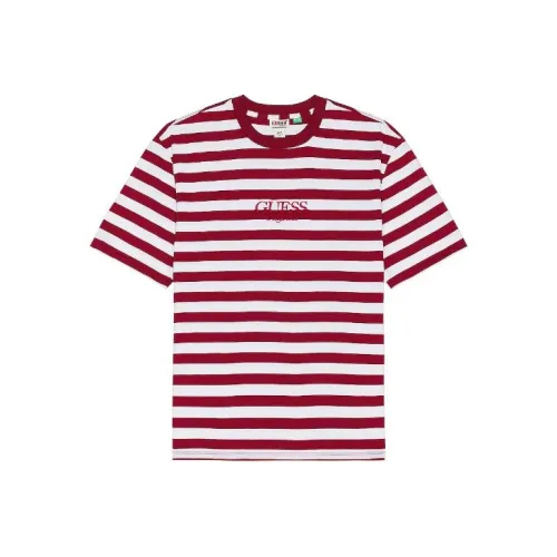 GUESS Originals Eco Simple Stripe Tee T-Shirt Men's Red