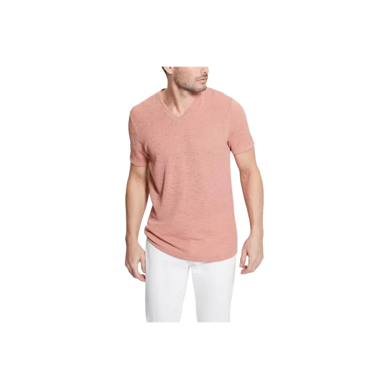 GUESS Gauze Tee T-Shirt Men's Pink-0