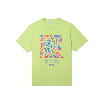 FILA T Shirts Unisex Yellow Green