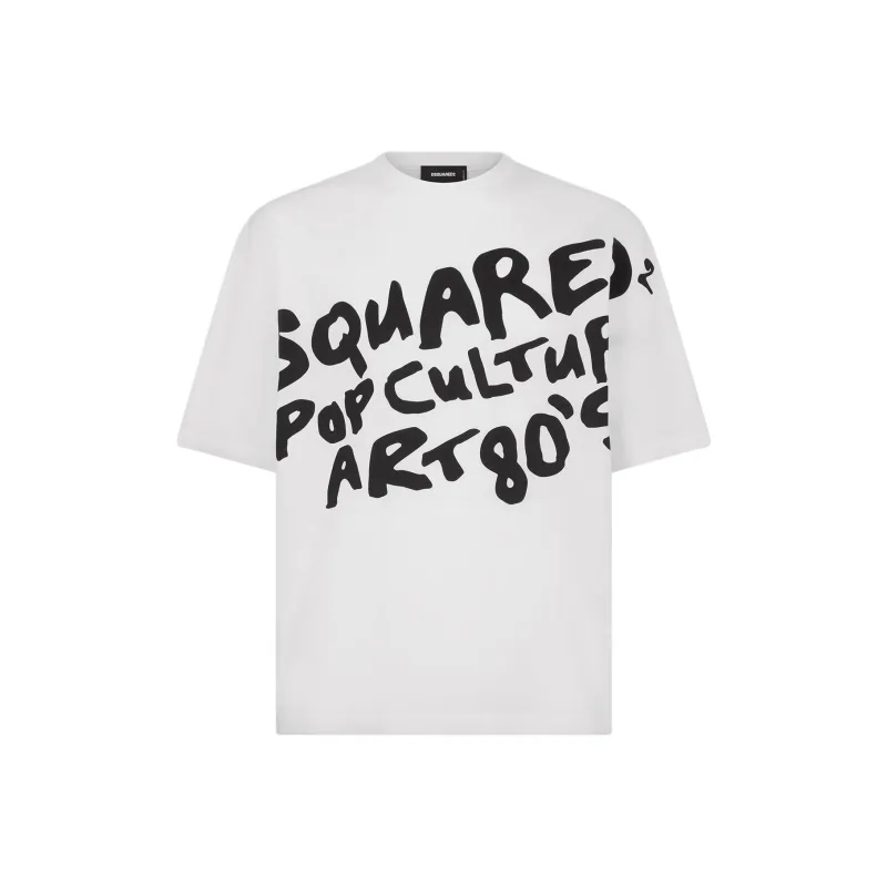 Dsquared2 Slogan Printed Crewneck T Shirt-0