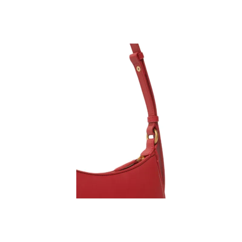 PINKO Half Moon Series Leather Crossbody Bag Shoulder Bag Mini Women's Red-3