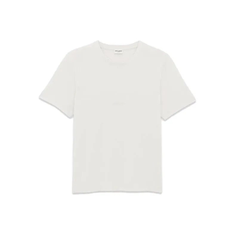SAINT LAURENT Logo Embroidered Crewneck T Shirt-0