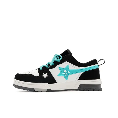 A&M Anti Slip Wear Resistant Low Top Skateboard Shoes Unisex Aurora Blue