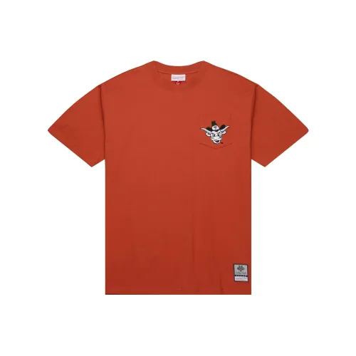 Mitchell Ness T Shirts Men Brick Red