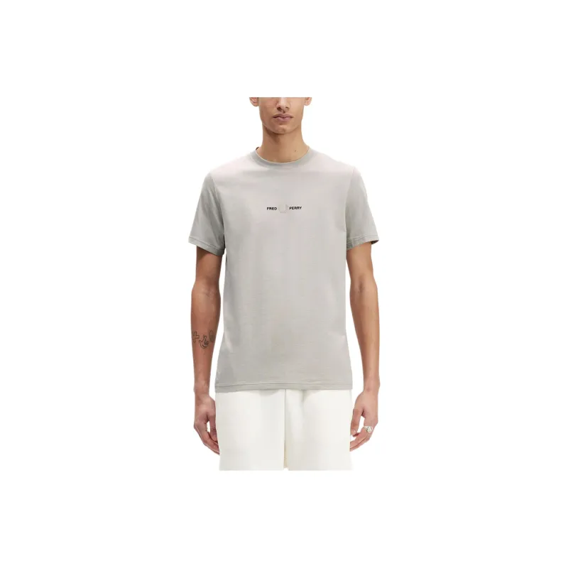 FRED PERRY Embroidered T-Shirt T-Shirt Men's Lime Gray-0