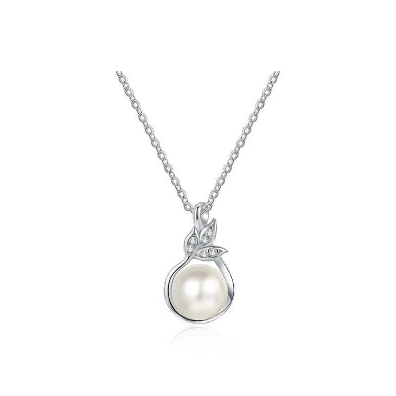UTD S925 Silver+Pearl Necklaces Unisex-0