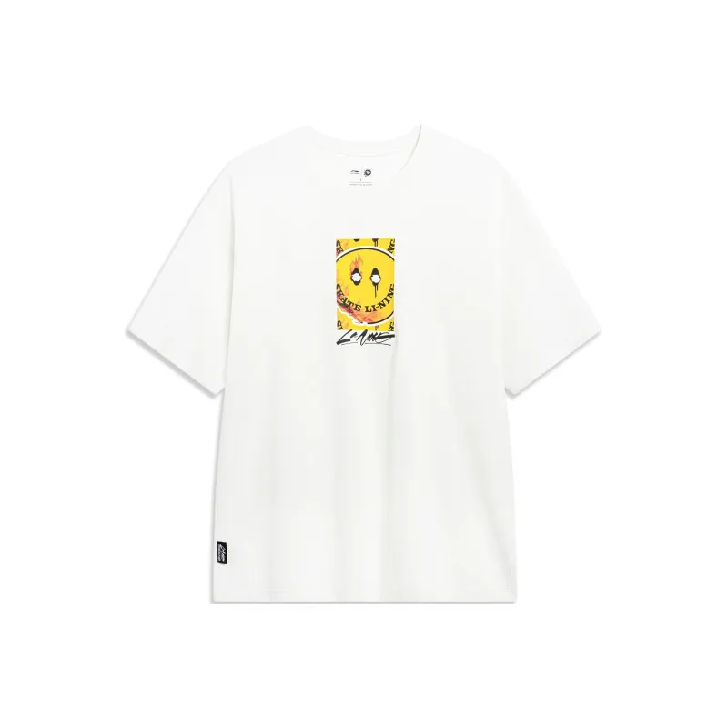 LiNing x OG_SLICK Skateboard T Shirt Unisex Ivory-0