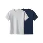 2 Pack (White Gray+Navy Blue)