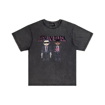 False Perception Short Sleeved T Shirts Unisex Washed Black