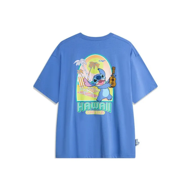 LiNing x Disney Collaboration Collection Sports Trendy Collection T Shirt Men's Rainbow Blue-0