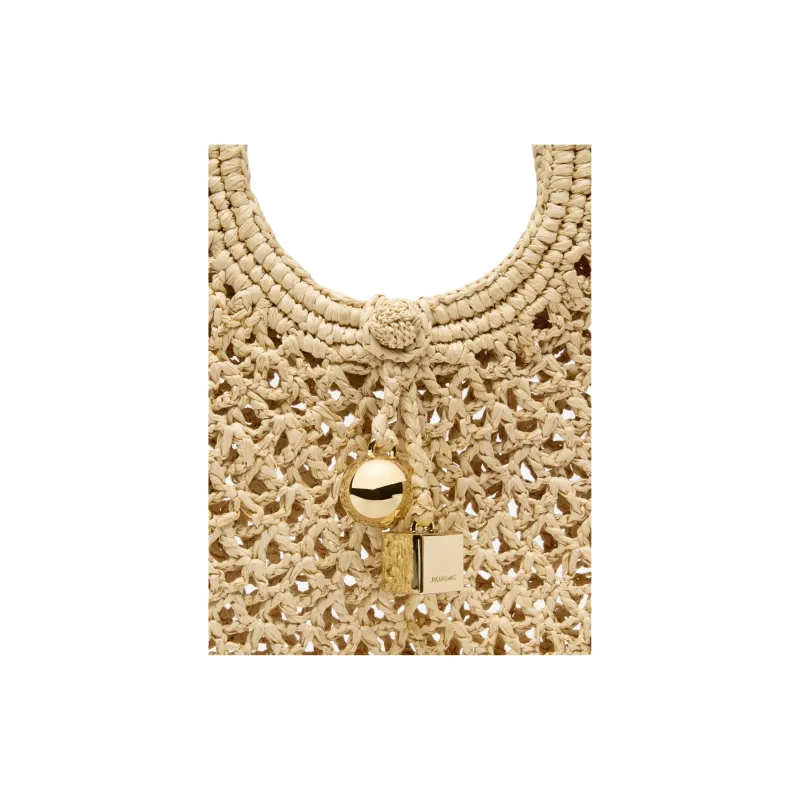 Jacquemus Raffia Basket Handbag Trumpets Women's Beige-4