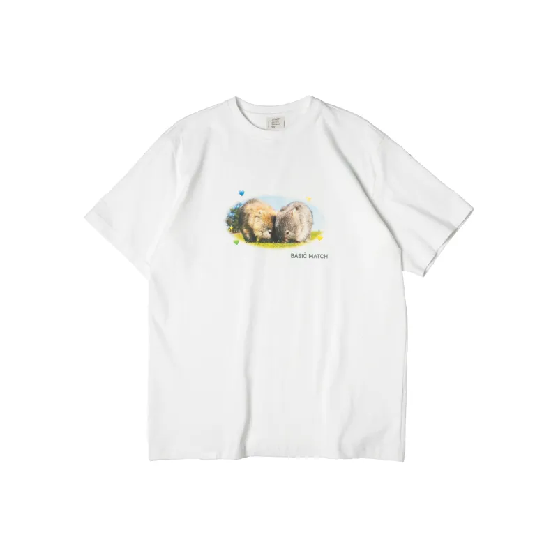 BASIC MATCH T-Shirts Unisex White-0