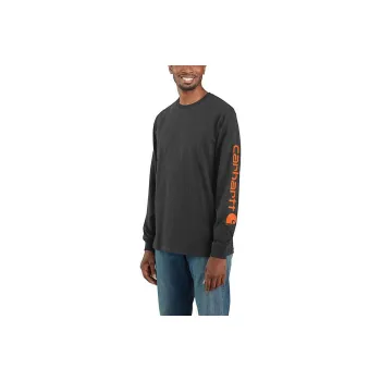 Carhartt K231 HEAVYWEIGHT LONG SLEEVE LOGO SLEEVE GRAPHIC T SHIRT T Shirt LOOSE FIT Men's