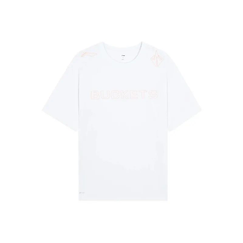 LiNing Professional Basketball Series T Shirt Men's White-0