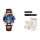 Rose Case Blue Dial Blue Leather