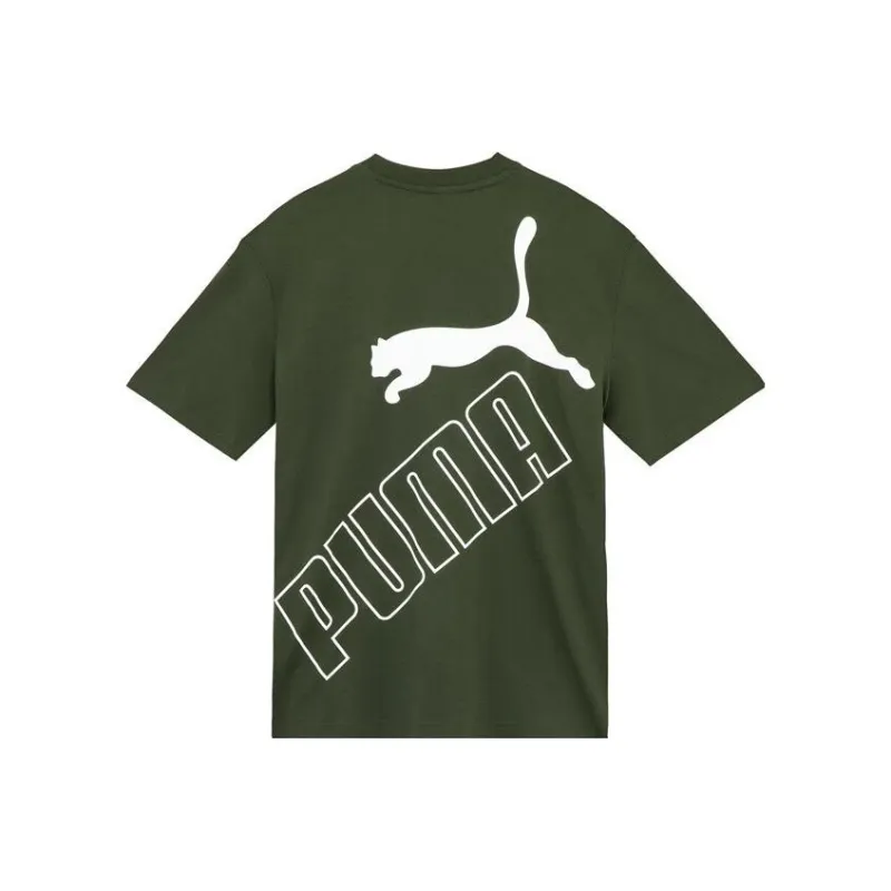 PUMA T Shirts Unisex Army Green-0