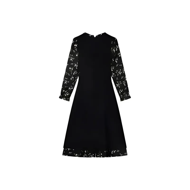 PLANE DRIFT Long Sleeved Dresses Women's Black-2