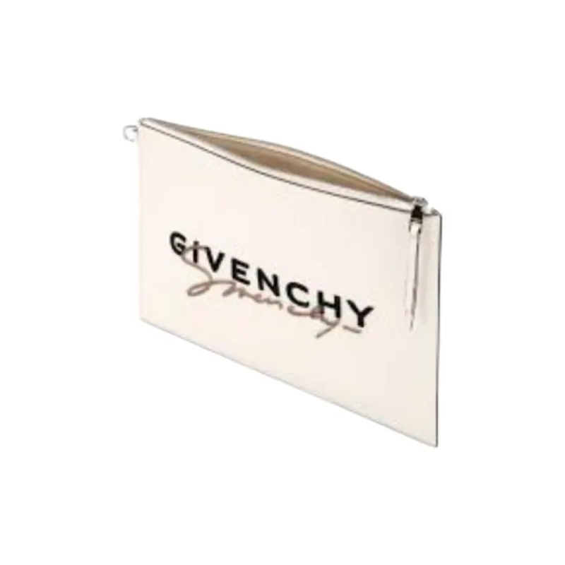 Givenchy Cow Leather Clutch Women's White-2