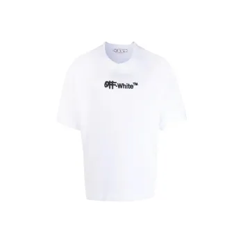 OFF WHITE Embroidered Spray Helvetica Skate Tee