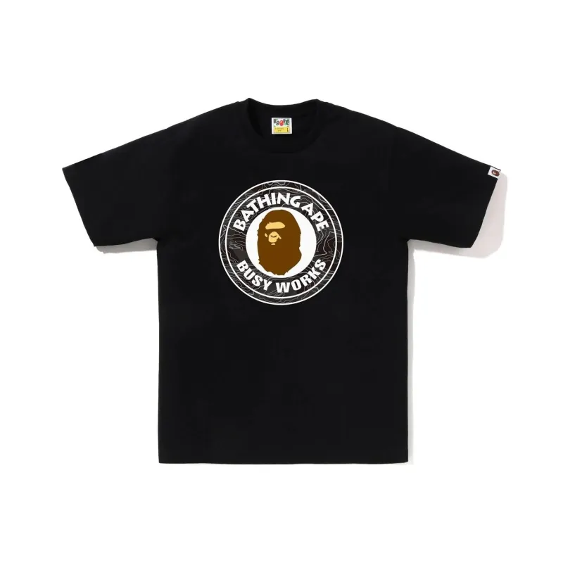 A BATHING APE Layered Line Camo Busy Works Tee-0