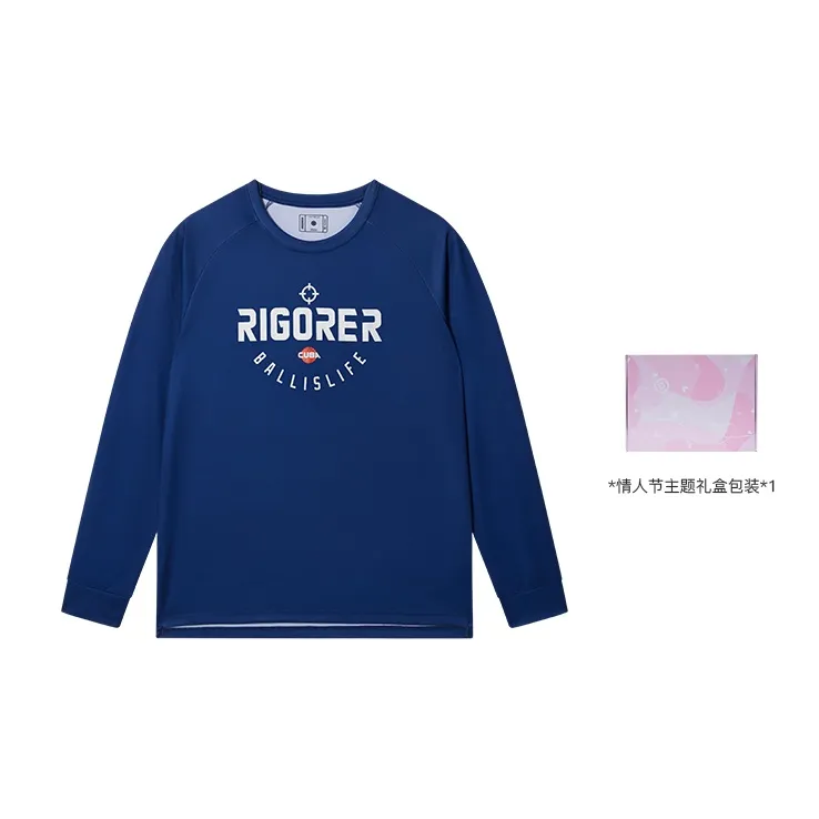 RIGORER Crew Neck Loose Fit Basketball Long Sleeved T Shirt Unisex-6